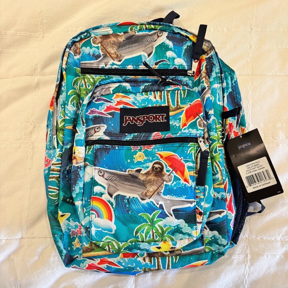 JanSport Big Student Sloth Backpack NWT